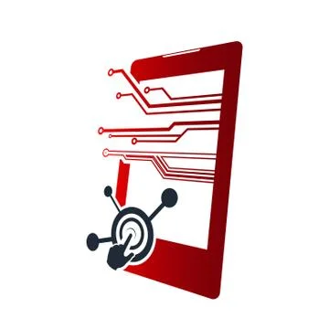 Digital electronics logo design illustration vector design Stock Illustration