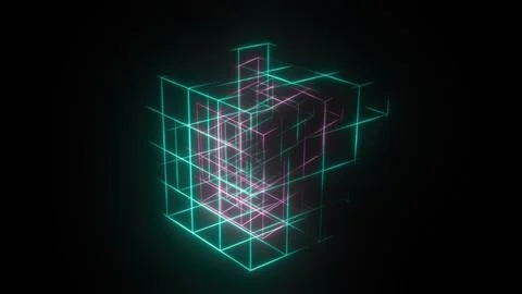 Digital elements from lines Stock Illustration