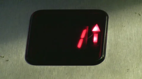 Digital elevator display Stock Footage 29658237