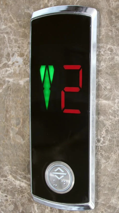 Digital elevator display showing floor number Stock Footage 304131451