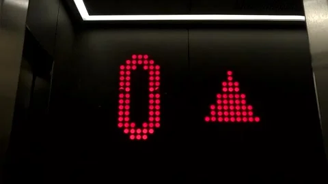 Digital Elevator Display Showing Floor Number Stock Footage 340076207