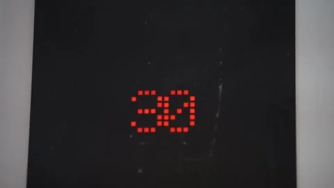 Digital elevator display. Technology and transportation concept. Video stock 251863078