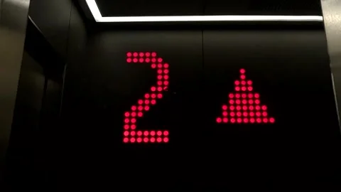Digital Elevator Lift Numbers Stock Footage 339946074