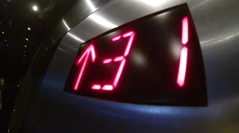 Digital elevator numbers climb from 31 to floor 40 Stock Footage 49320494