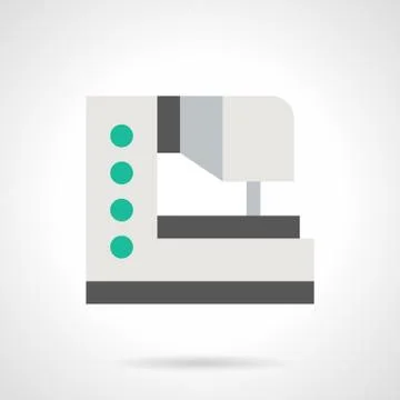 Digital embroidery flat color vector icon 스톡 일러스트