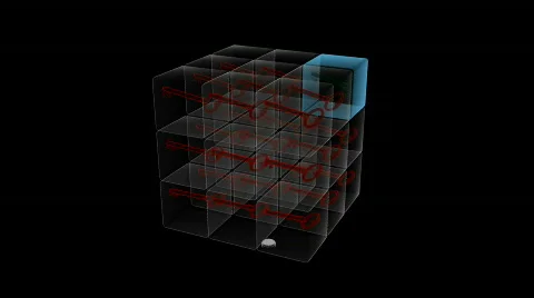 Digital encryption animation Stock Footage