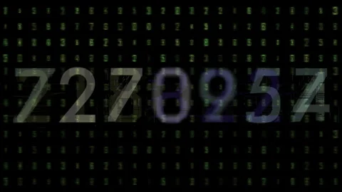 Digital Encryption Code Matrix Style Numerical Background Video stock 293332615