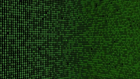 Digital Encryption cyber stripes Binary code Hacker attack data breach matrix Stock Footage 293375799