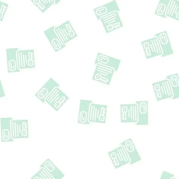 Digital encryption key glyph vector seamless pattern Stock Illustration