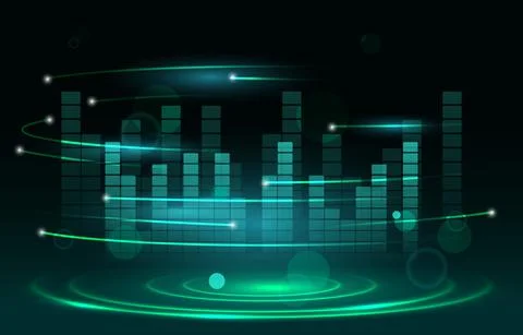 Digital Energy Abstract Modern Technology Concept Background Illustrazione stock