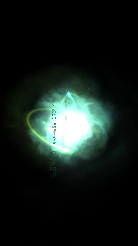 Digital energy atom generating data animation Stock Footage 342279898