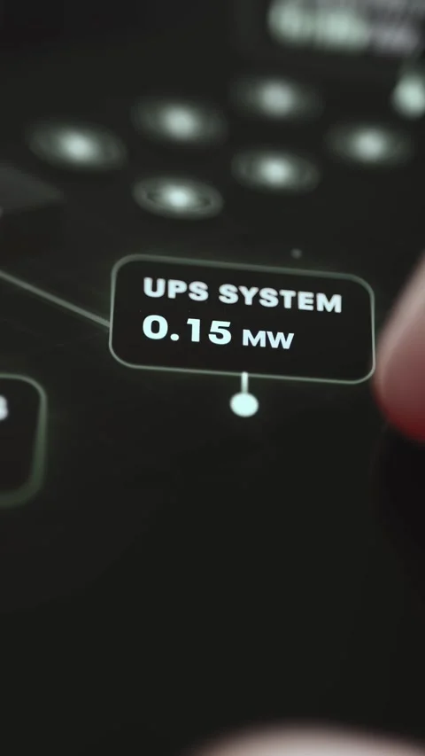 Digital Energy Capacity Planning Screen with Interactive Data Stock Footage 340560617