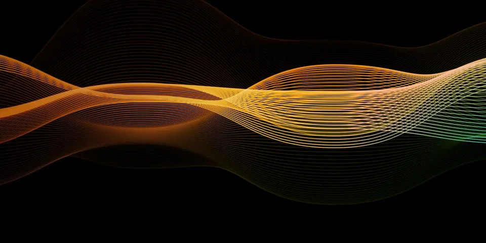 Digital Energy Waves 스톡 일러스트