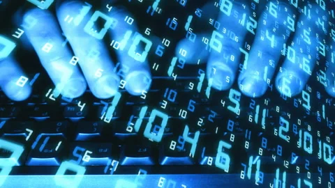 Digital engineer develop machine learning, data transmission virtual connection Video stock 202999245