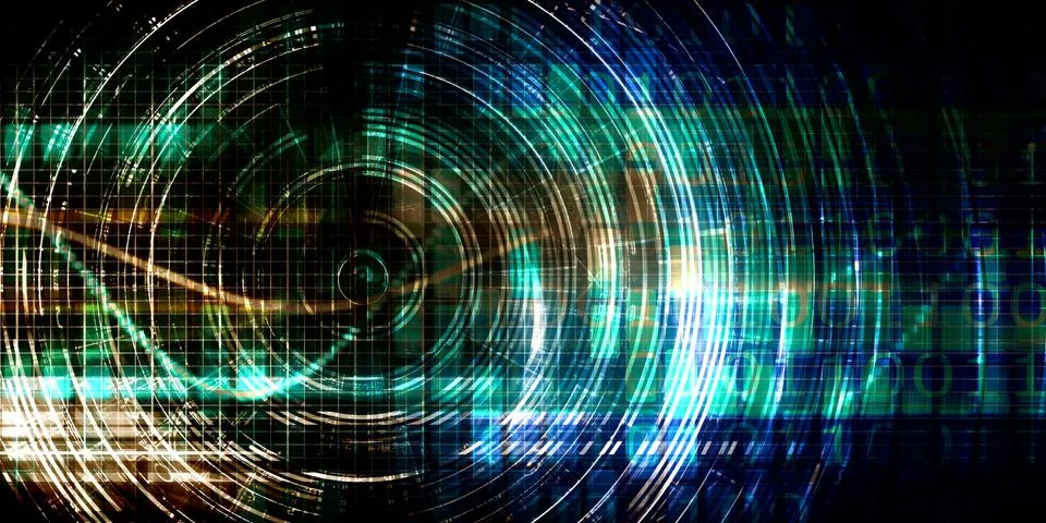 Digital Engineering Abstract Stock Illustration