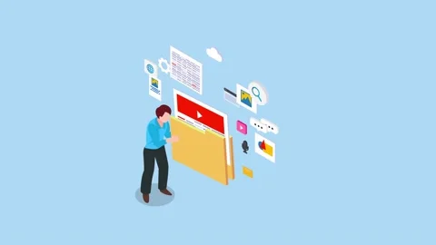 Digital entrepreneur with content strategy Stock Footage 231092193