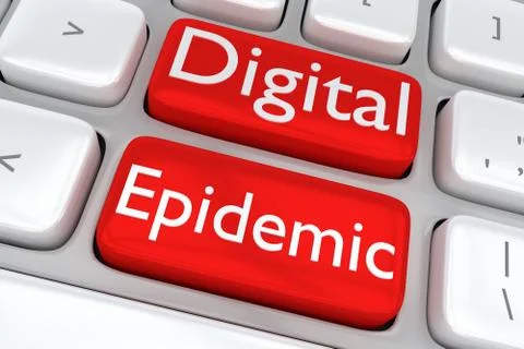 Digital Epidemic concept イラスト素材