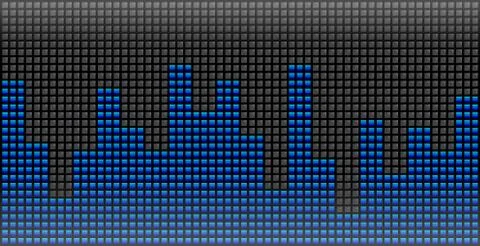 Digital Equalizer. Abstract music volume infinity computer technology . Eps 10 Stock Illustration