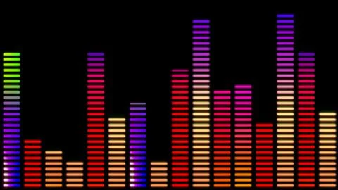 Digital equalizer bar graph illustration Stock Illustration