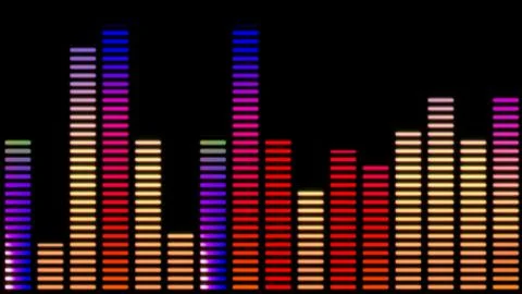 Digital equalizer bar graph illustration Stock Illustration