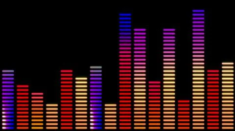 Digital equalizer bar graph illustration Illustrazione stock