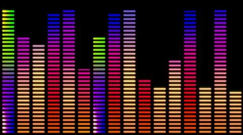 Digital equalizer bar graph illustration Illustrazione stock