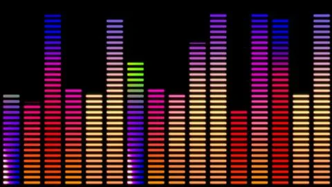 Digital equalizer bar graph illustration Stock Illustration