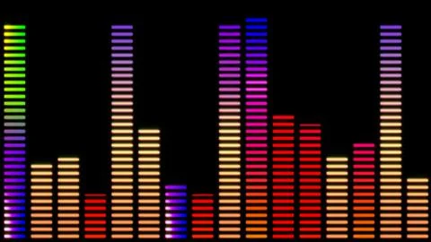 Digital equalizer bar graph illustration Stock Illustration