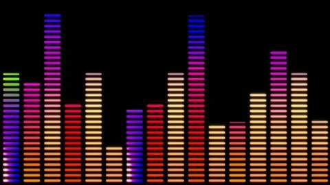 Digital equalizer bar graph illustration Illustrazione stock