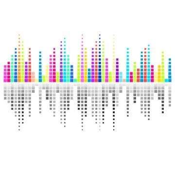 Digital equalizer design element Stock Illustration