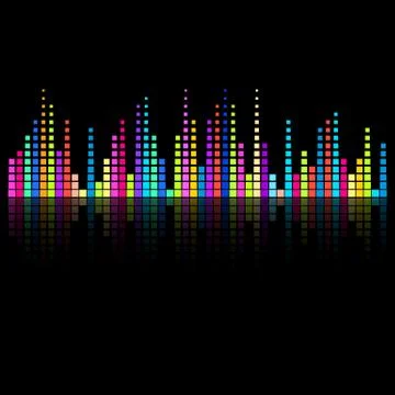 Digital equalizer design element Illustration