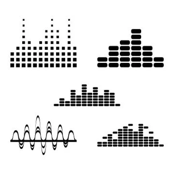 Digital equalizer design elements Stock Illustration