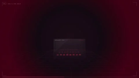 Digital Equalizer with Fluctuating Blue Data Bars on a Futuristic Transpare.. 動画素材 347353494