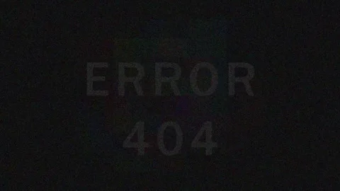 Digital error 404 messages displayed on dark screens with subtle glitch effec Stock Footage 343414639