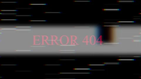 Digital error 404 screen with a glitch effect Stock Footage 331025114