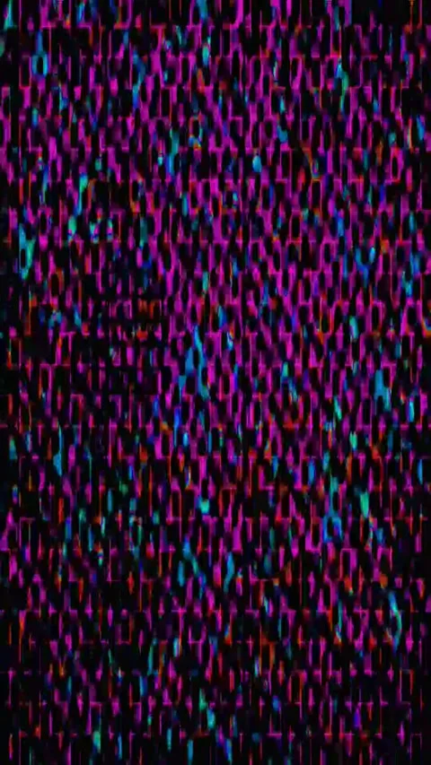 Digital Error 4K Vertical Seamless — Bad TV Glitch Overlay Stock Footage 329679283