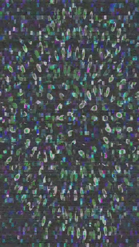 Digital Error 4K Vertical Seamless — Bad TV Glitch Overlay Stock Footage 329807482