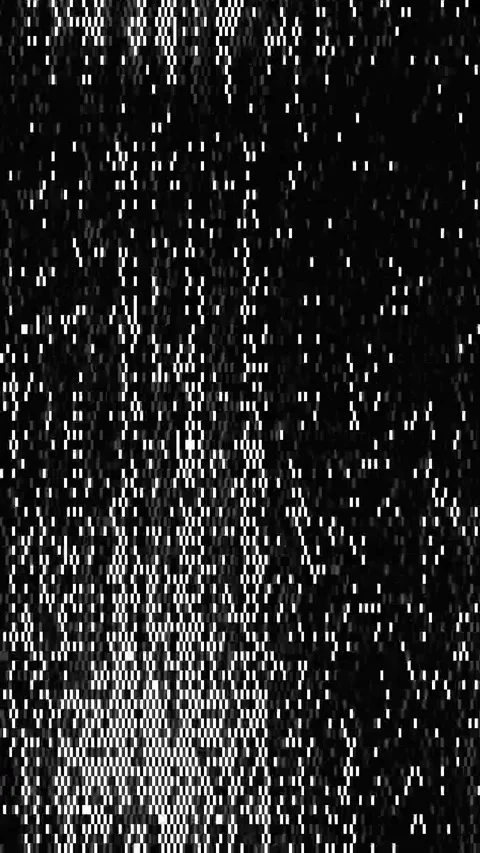 Digital Error 4K Vertical Seamless — Bad TV Glitch Overlay Stock Footage 329829647