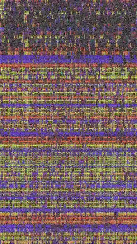 Digital Error 4K Vertical Seamless — Bad TV Glitch Overlay Stock Footage 329832626