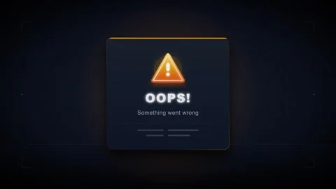 Digital error message pop-up with warning ui interface animation for tech s.. Stock Footage 337565848