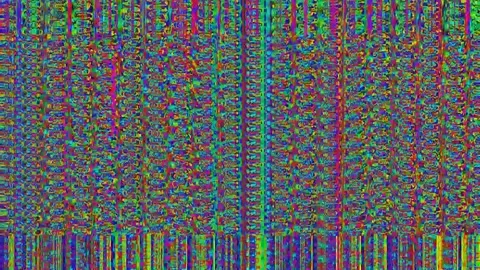 Digital Error Overlay 4K Seamless — Bad TV Glitch VJ Loop Stock Footage 329679062