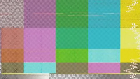 Digital errors on the screen. Colorful stripes noisy television screen Stock Illustration