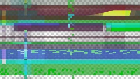 Digital errors on the screen. Colorful stripes noisy television screen Stock Illustration