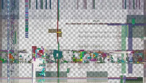 Digital errors on the screen. Colorful stripes noisy television screen Stock Illustration