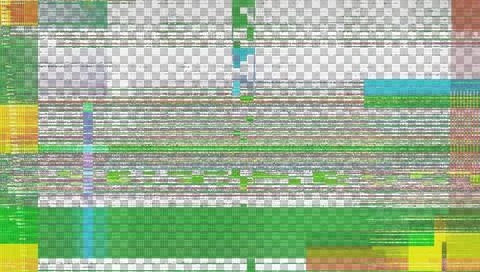 Digital errors on the screen. Colorful stripes noisy television screen Stock Illustration