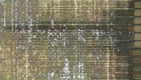 Digital errors on the screen. Colorful stripes noisy television screen Stock Illustration