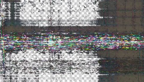 Digital errors on the screen. Colorful stripes noisy television screen Stock Illustration