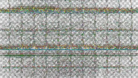 Digital errors on the screen. Colorful stripes noisy television screen Stock Illustration