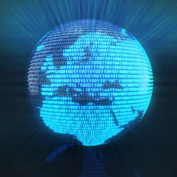 Digital Europe globe Illustrazione stock