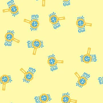 Digital evidence crime vector seamless pattern Illustrazione stock
